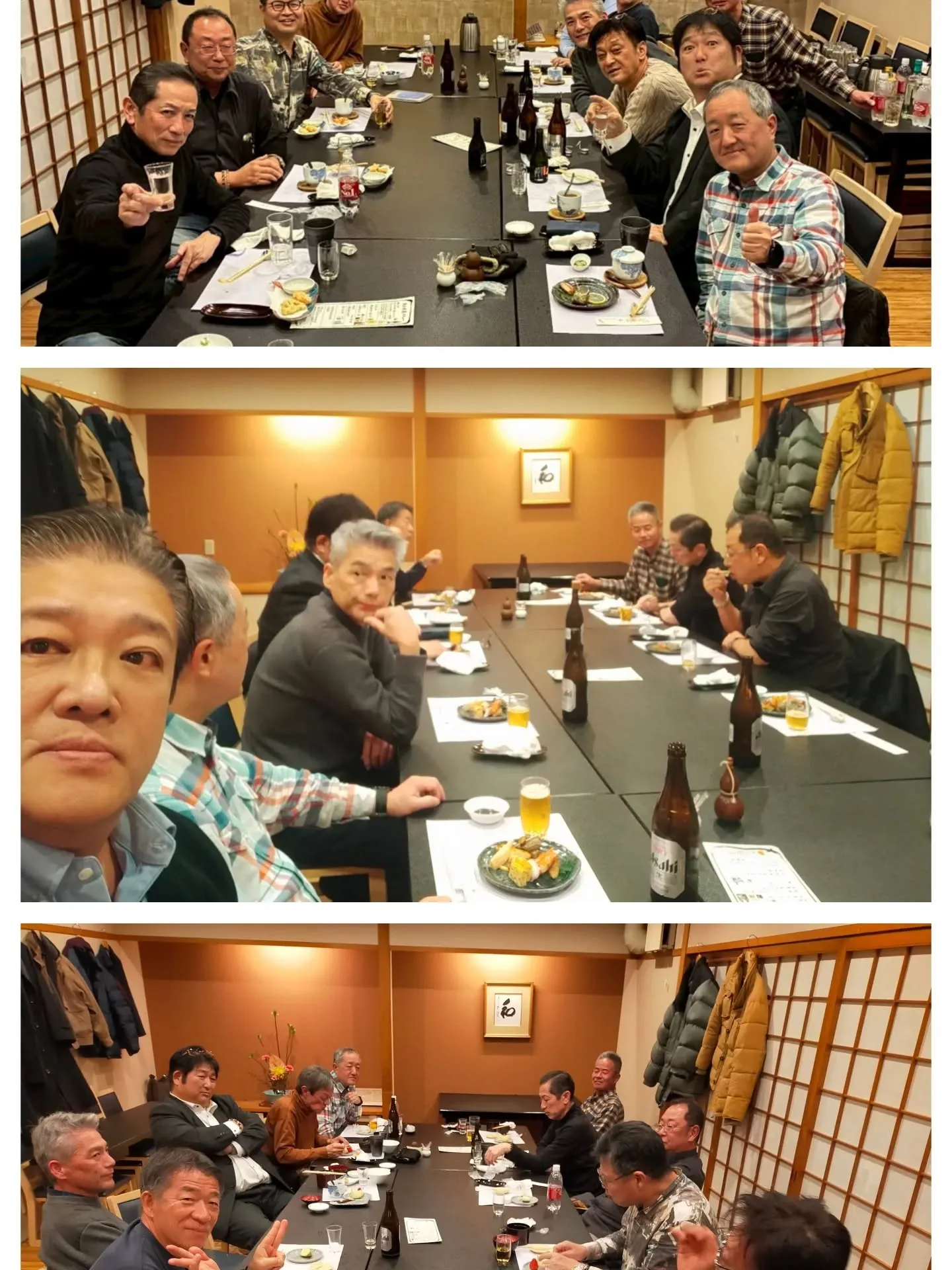 還暦を迎え、高校時代の仲間たちと新年会。
